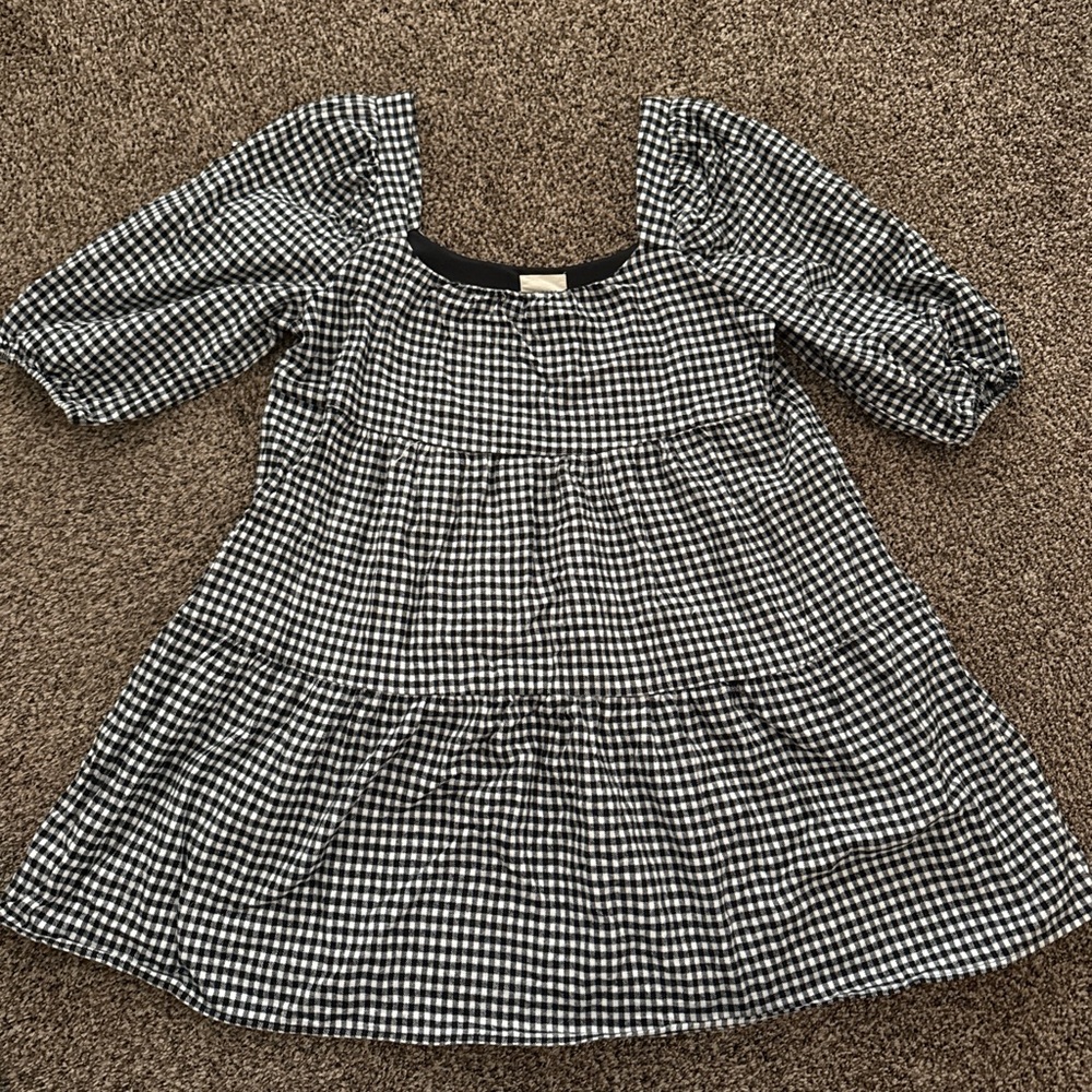 Francesca's Collections Black and White Checkered Mini Dress